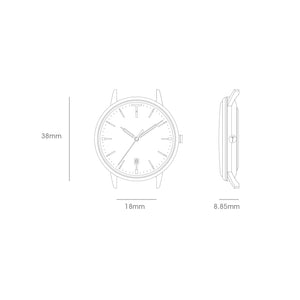 美國設計 TYLOR Deco Heart ∅38mm 鋼帶手錶 TLAD012（包2年保養）
