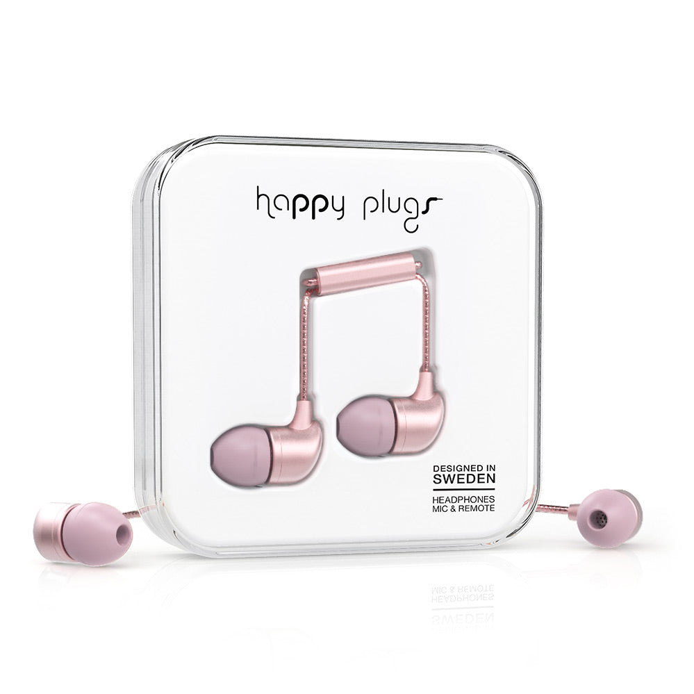 瑞典設計 happy plugs 入耳式耳機 - 炫粉（包1年保養）