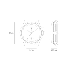 美國設計 TYLOR Cali Vibe ∅43mm 鋼帶手錶 TLAB008（包2年保養）