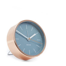 荷蘭品牌 KARLSSON Minimal 座枱鬧鐘（銅框藍面）