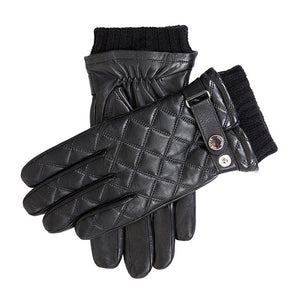 英國品牌 Dents 男士真皮手套 (Gents Wool Lined Quilted - Black)