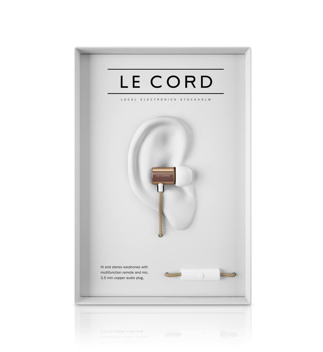 瑞典設計 LE CORD 耳筒（白金）