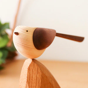 日本旭川工藝師手製 擺尾小鳥