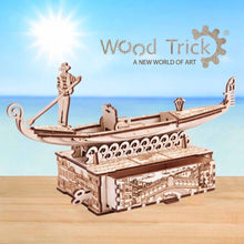 烏克蘭 Wood Trick DIY 純木威尼斯小划船收納盒