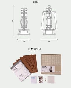 韓國設計 Warm Material DIY 胡桃木枱燈