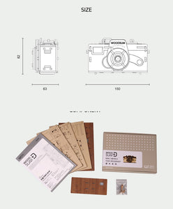 韓國設計 Warm Material DIY 胡桃木針孔相機